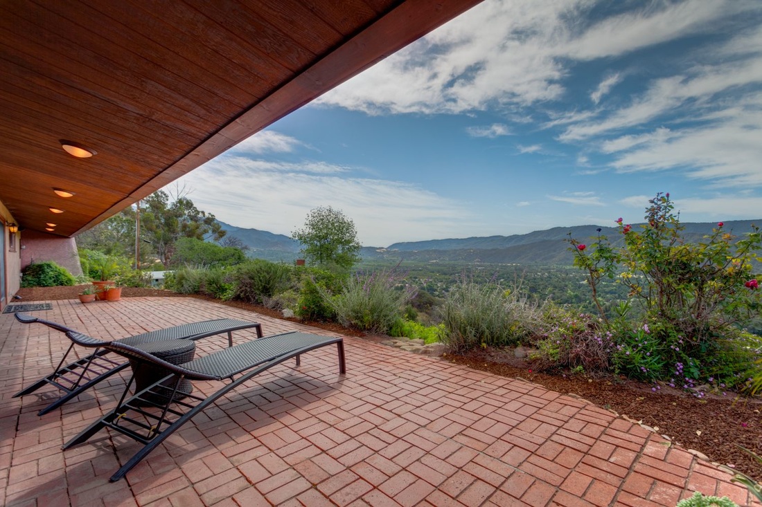 Ojai Home for Sale: View from Back Patio
